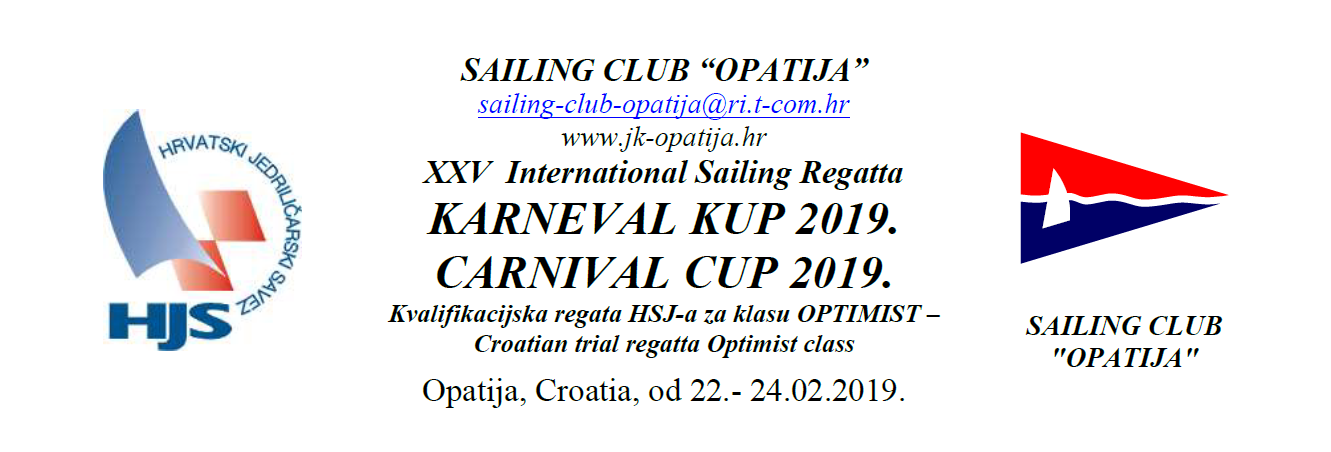 25. KARNEVAL KUP – CARNIVAL CUP 2019. – oglas, online prijave